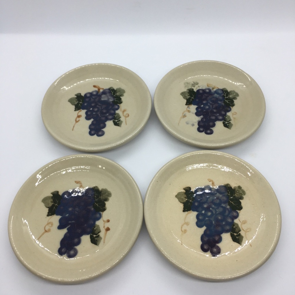 Handpainted Grapes Olive Oil Dipping Bowl